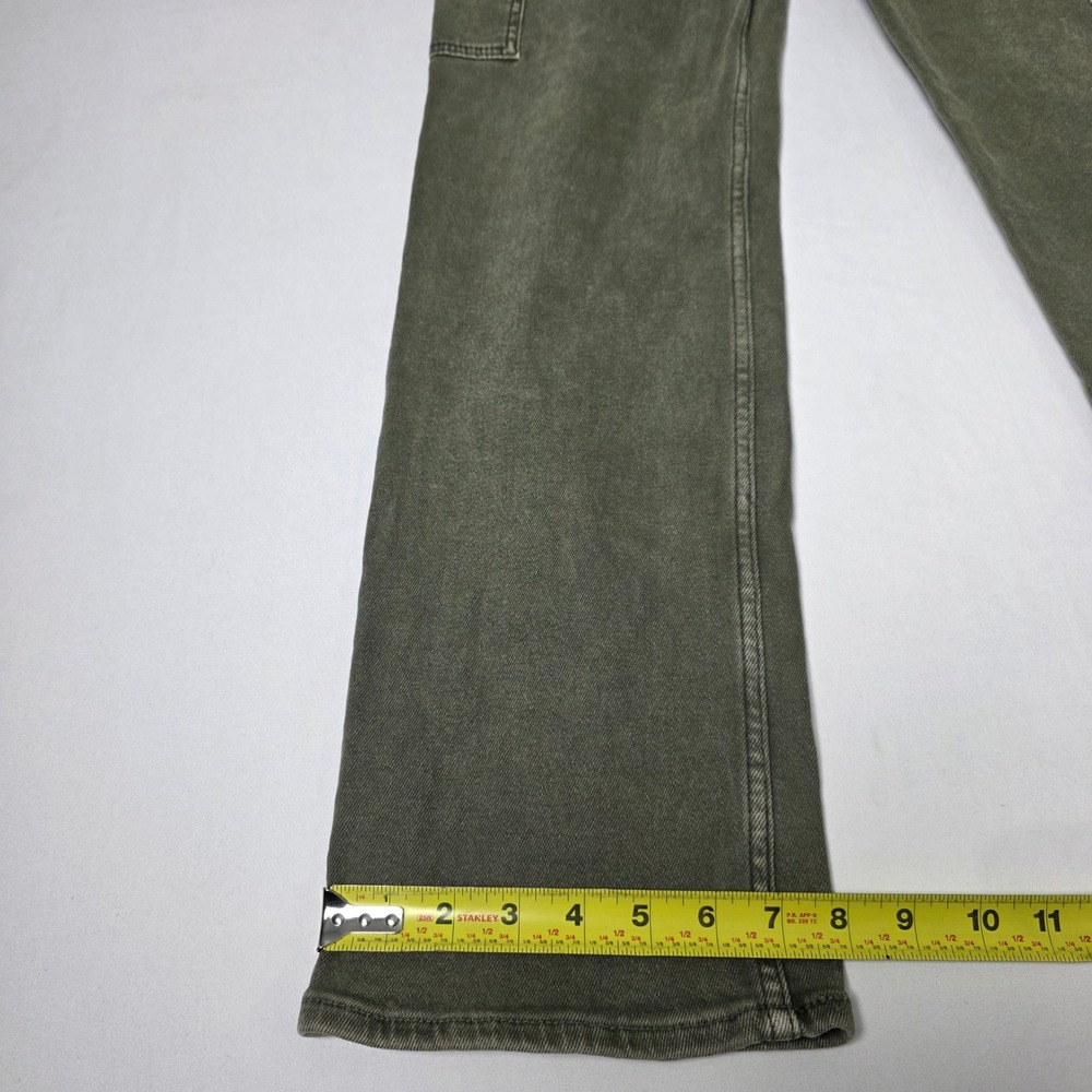 Hollister Cargo Dad Jeans Women 23S Olive Green‎ Ultra High-Rise Vintage Stretch - Picture 4 of 13